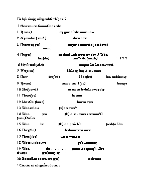 Tài liệu ôn tập Tiếng Anh 6  Học kì 2